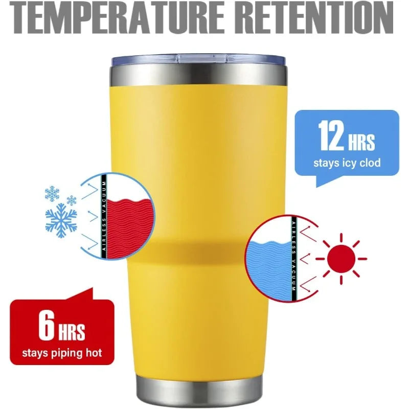 30 oz Insulated Stainless Steel Double Tumble, Lids, Straws, and Brushes