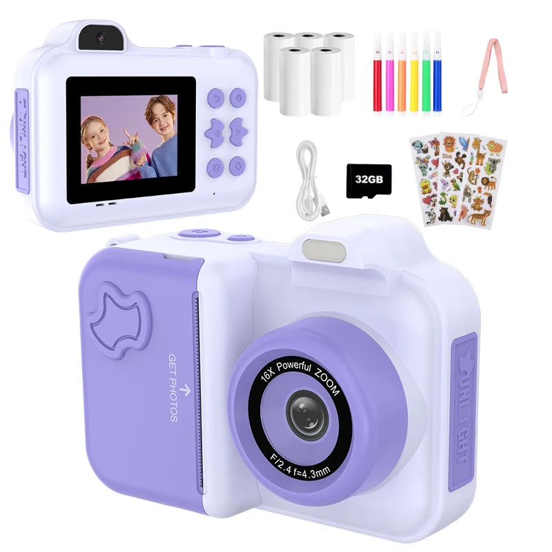 Kids Instant Print Camera for Fun Photo and Video Memories