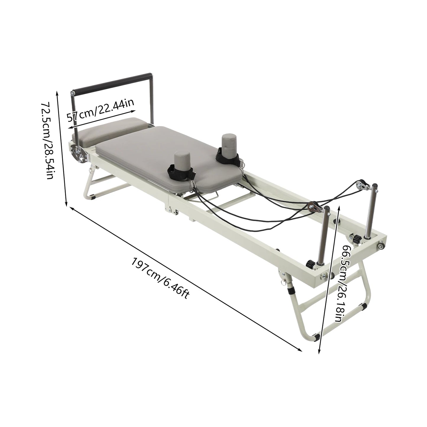 Foldable Pilates Reformer Machine For Home Gym Workout