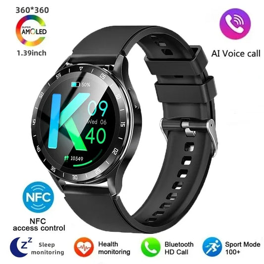 Wireless Smart Watch with Dual Headset and Health Tracking Features