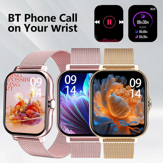 Smart Watch With Wireless Calling And Fitness Monitoring Features