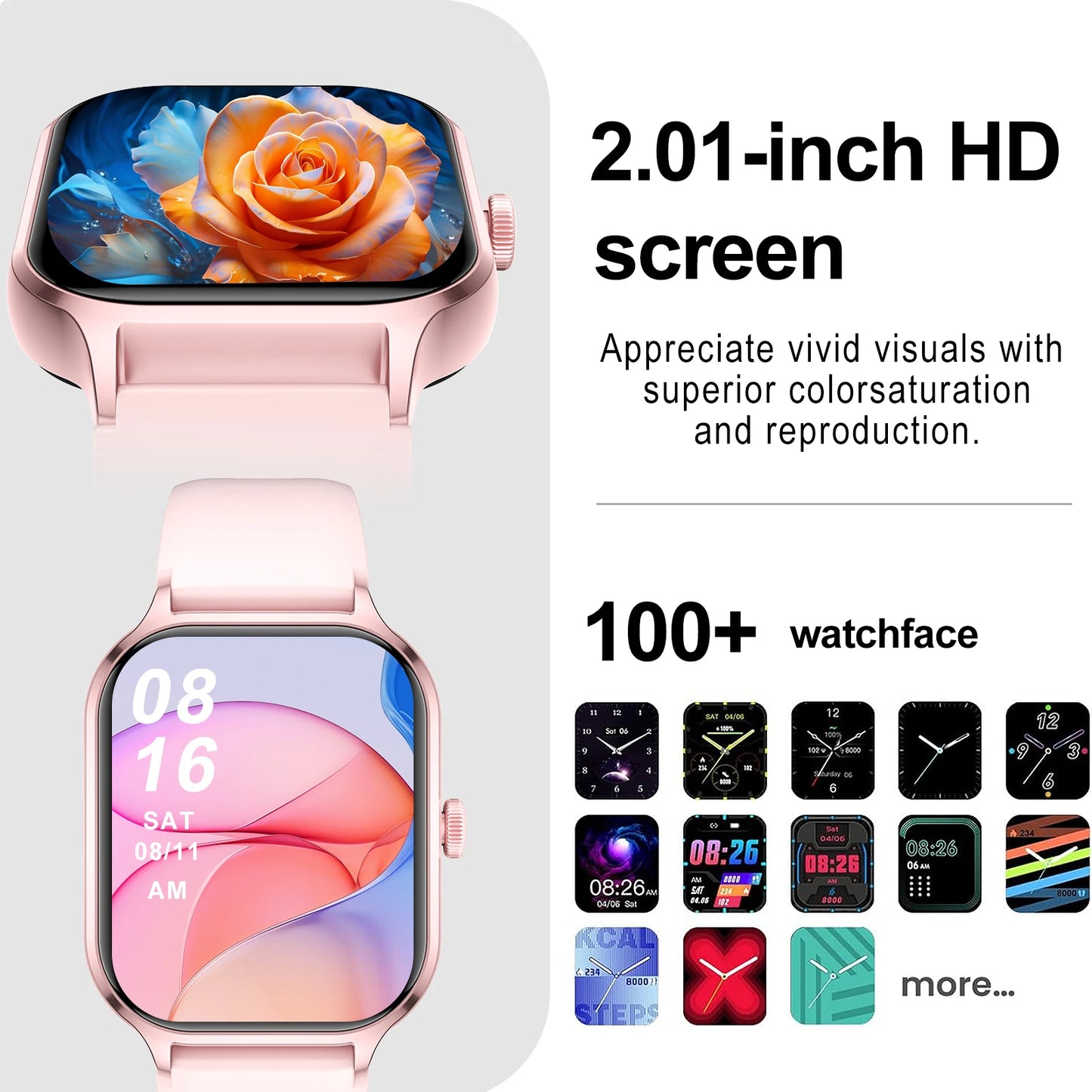 Smart Watch with Wireless Dialing and Multi Sport Modes