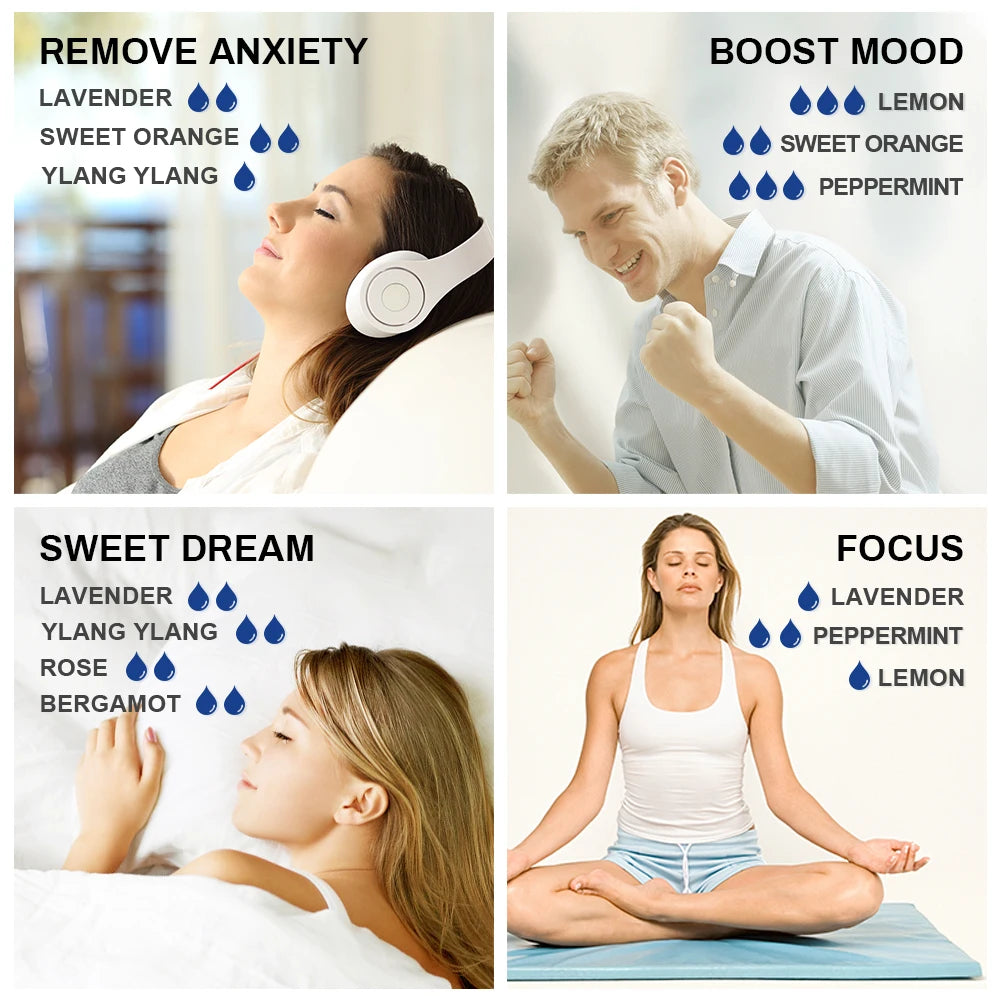 16 Piece Essential Oil Set for Relaxation and Aromatherapy