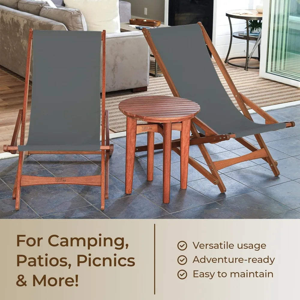 Glider Chair Portable Camping Wood Folding Outdoor Chair