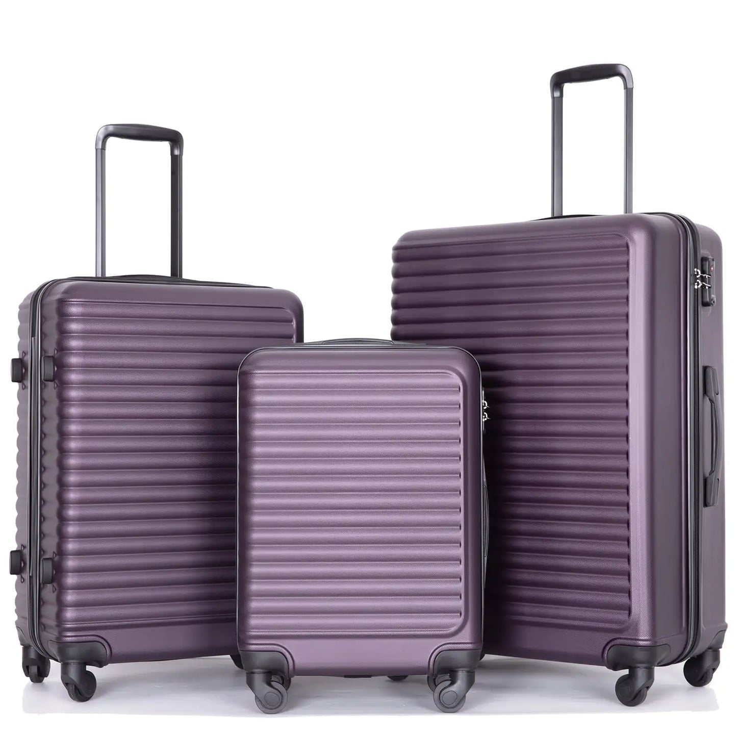 Lightweight 3 Piece Hardside Luggage Set with TSA Lock