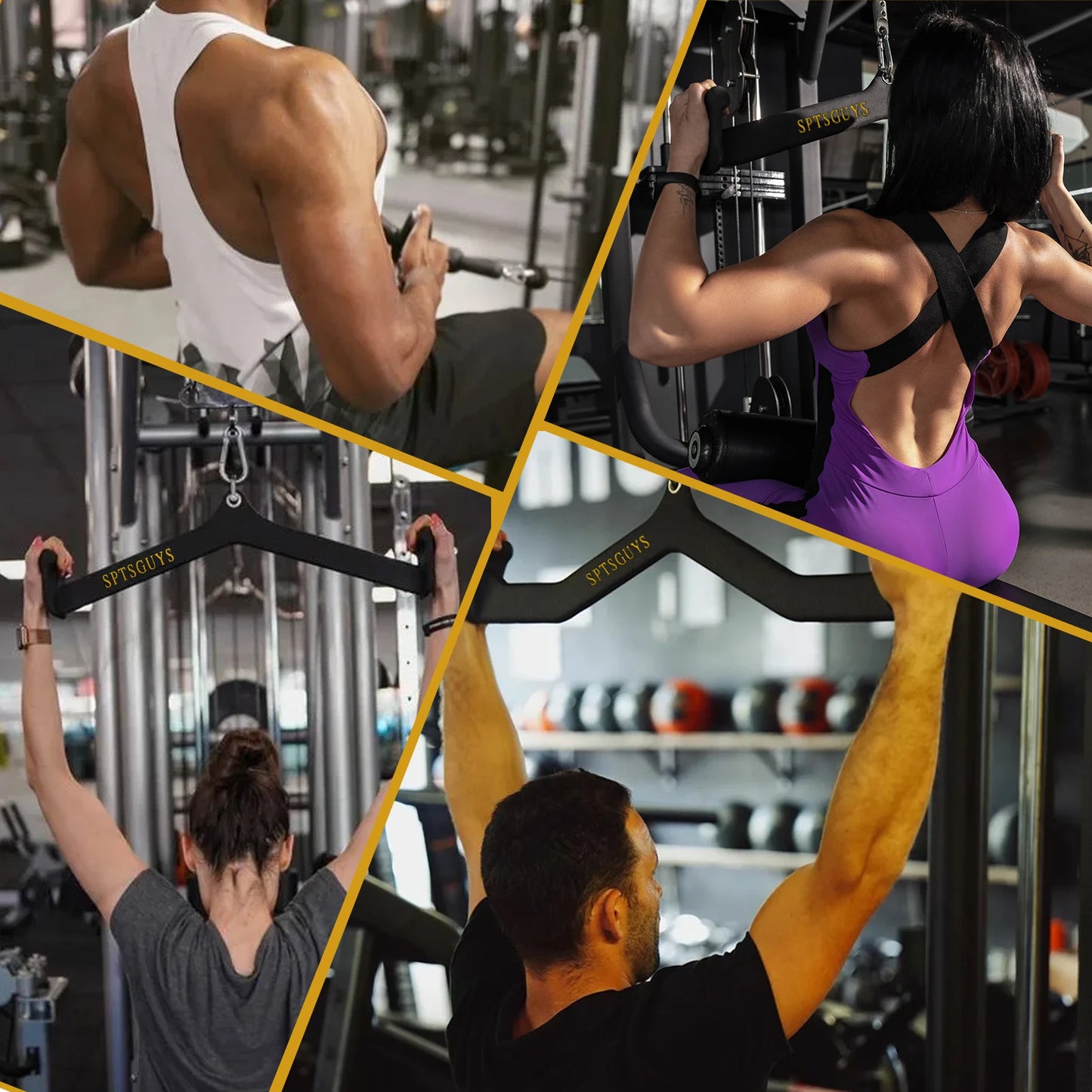 Home Gym Fitness Lat Pull Down Bar and Cable System