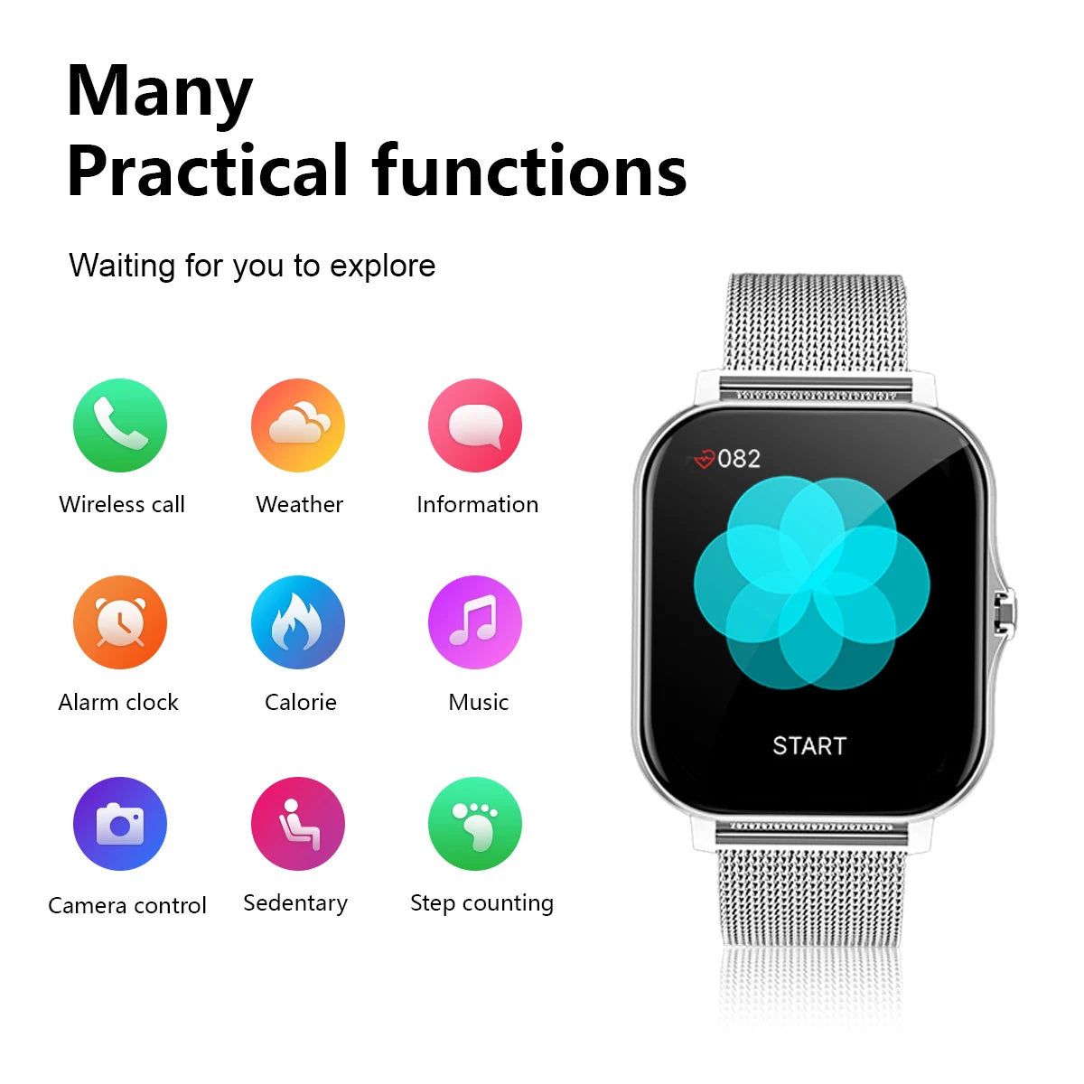 Smart Watch With Wireless Calling And Fitness Monitoring Features