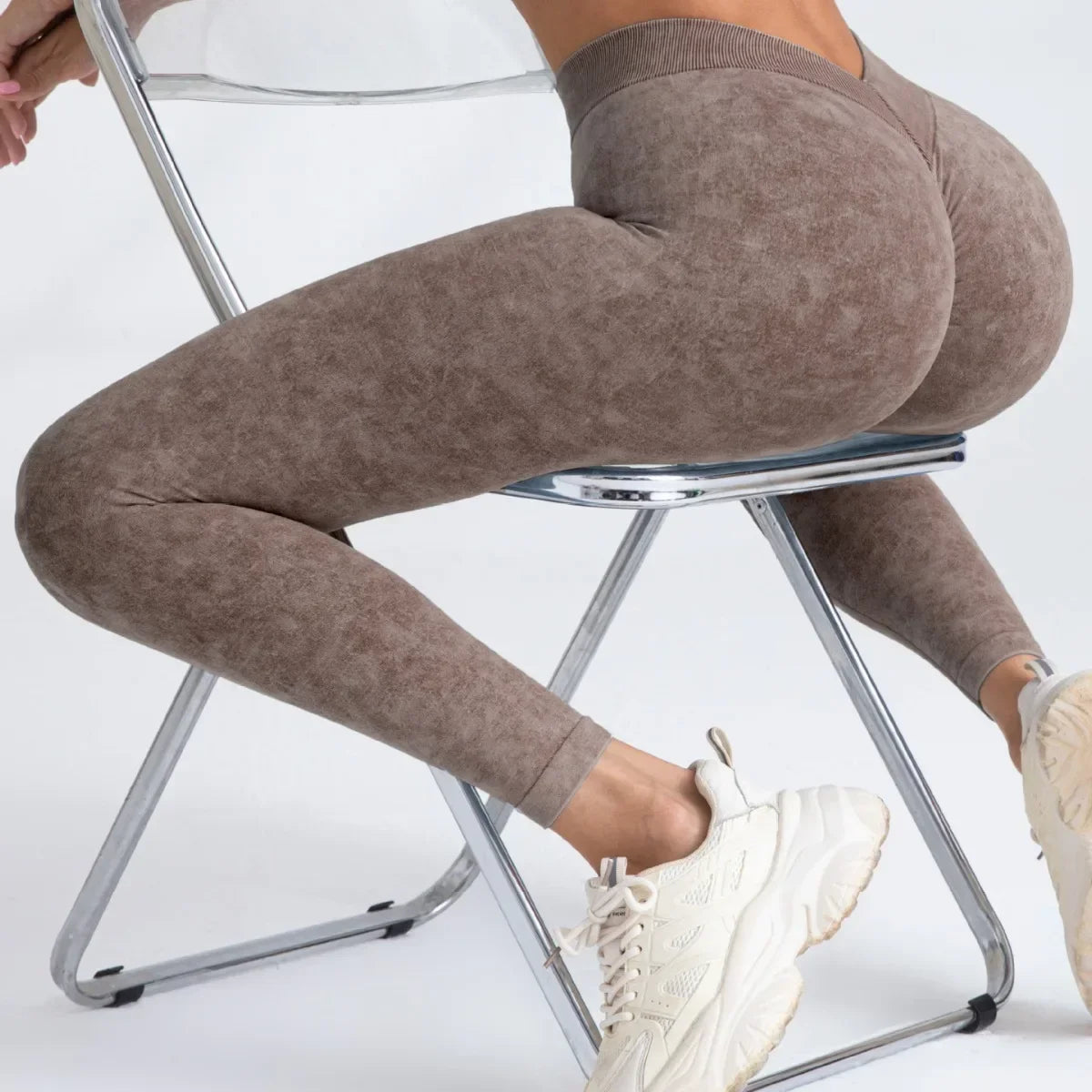 V Back Yoga Pants Women Seamless Leggings For Workout