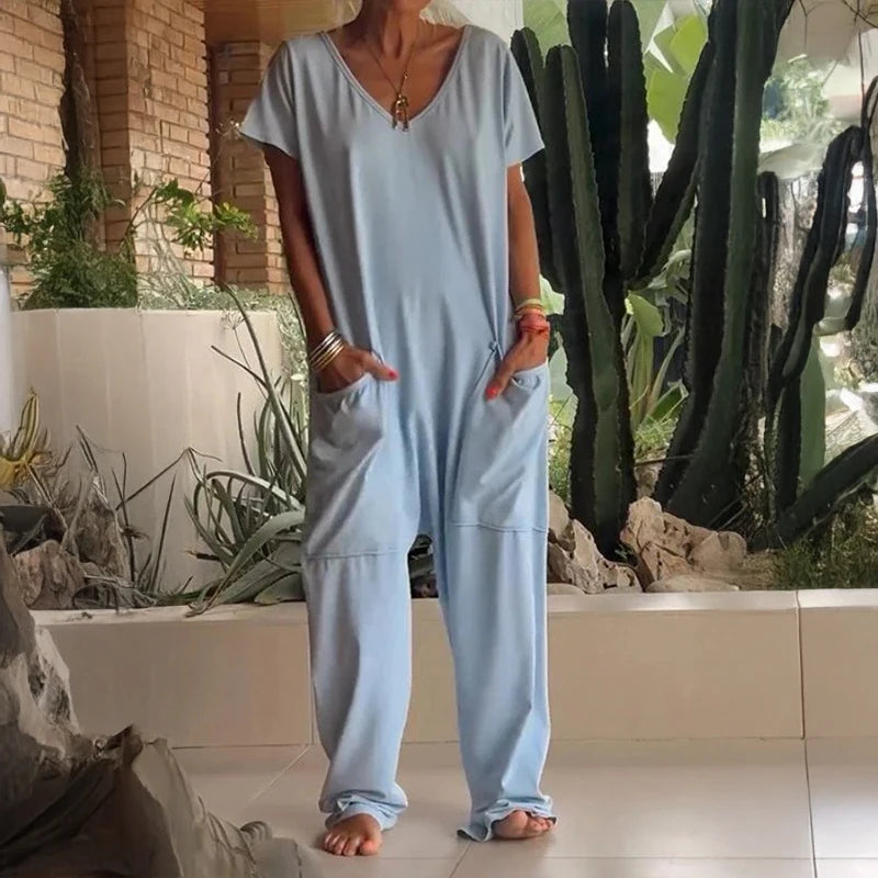 Women's Casual Baggy Pocket Jumpsuit for Everyday Comfort