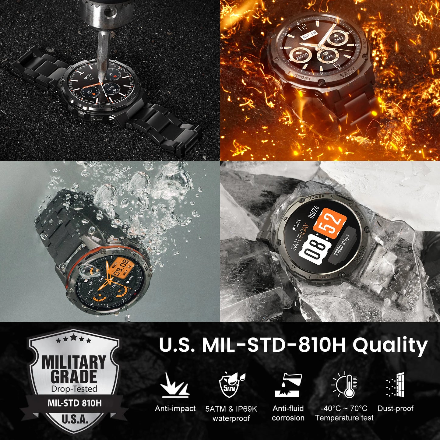 Ticwris T3E GPS Smart Watch Waterproof Compass Bluetooth