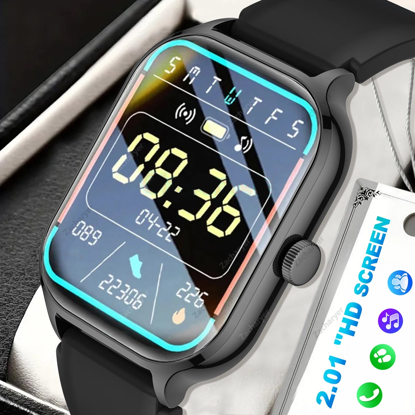 Smart Sports Watch with Touch Screen and Call Functionality