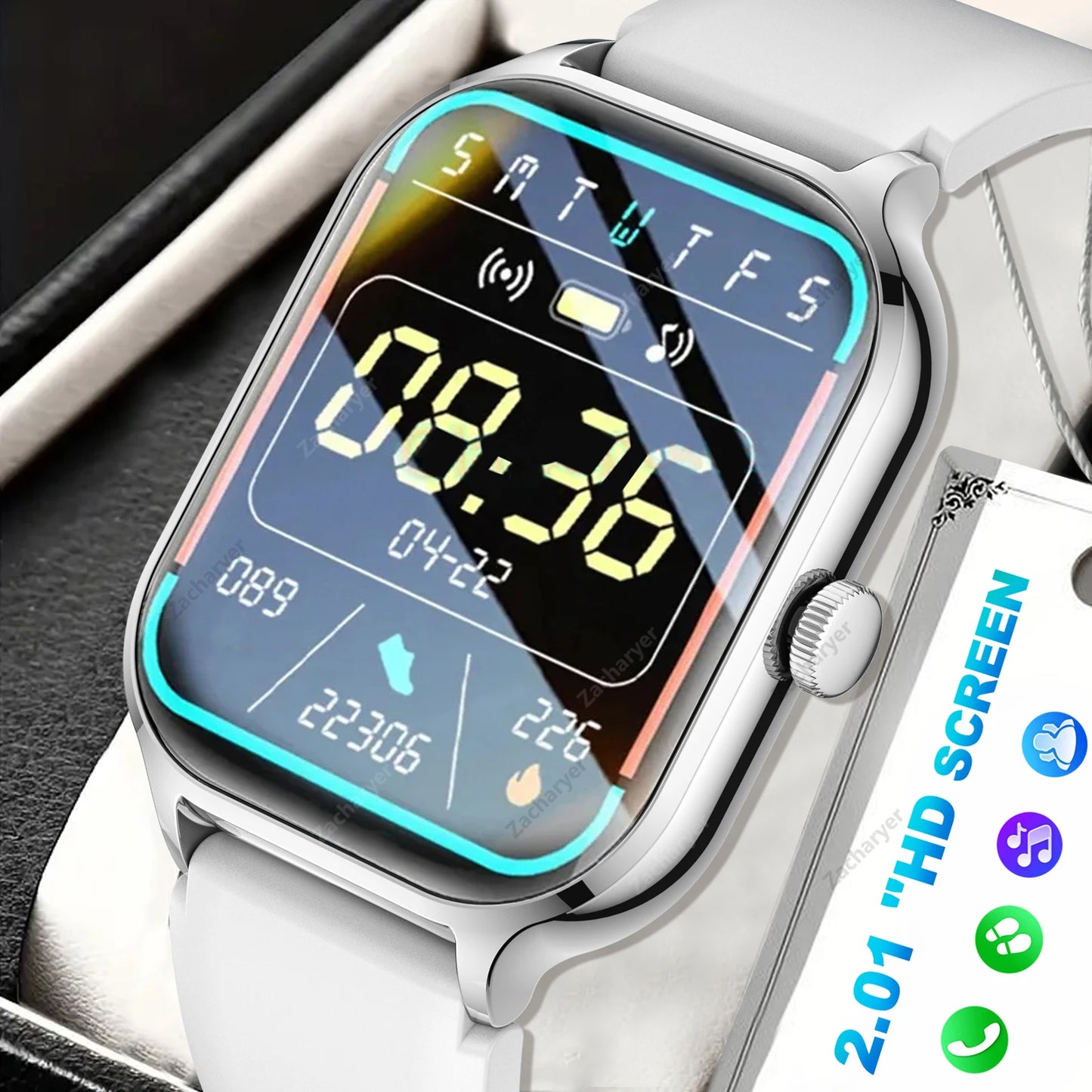 Smart Sports Watch with Touch Screen and Call Functionality