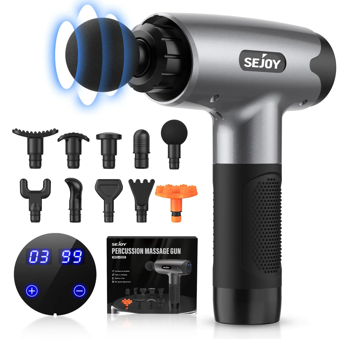 10 Speed Deep Tissue Massage Gun for Muscle Relief