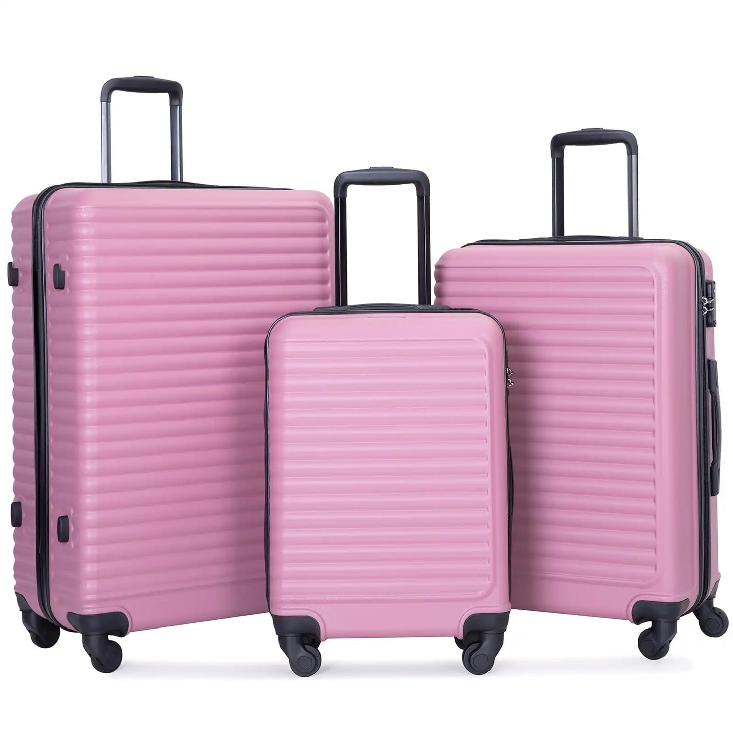 Lightweight 3 Piece Hardside Luggage Set with TSA Lock