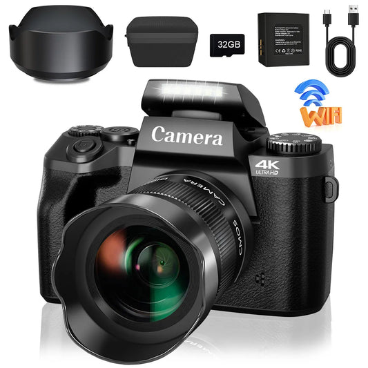4K WiFi Camera for YouTube Vlogging and Creative Photography