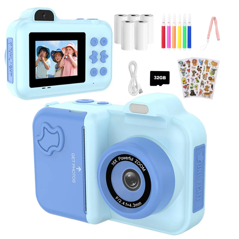 Kids Instant Print Camera for Fun Photo and Video Memories