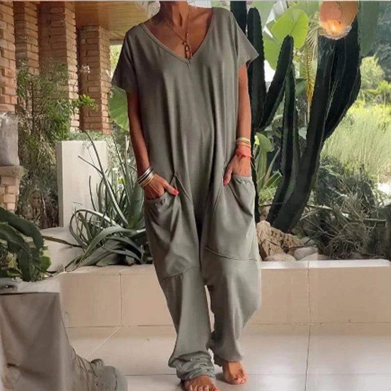 Women's Casual Baggy Pocket Jumpsuit for Everyday Comfort