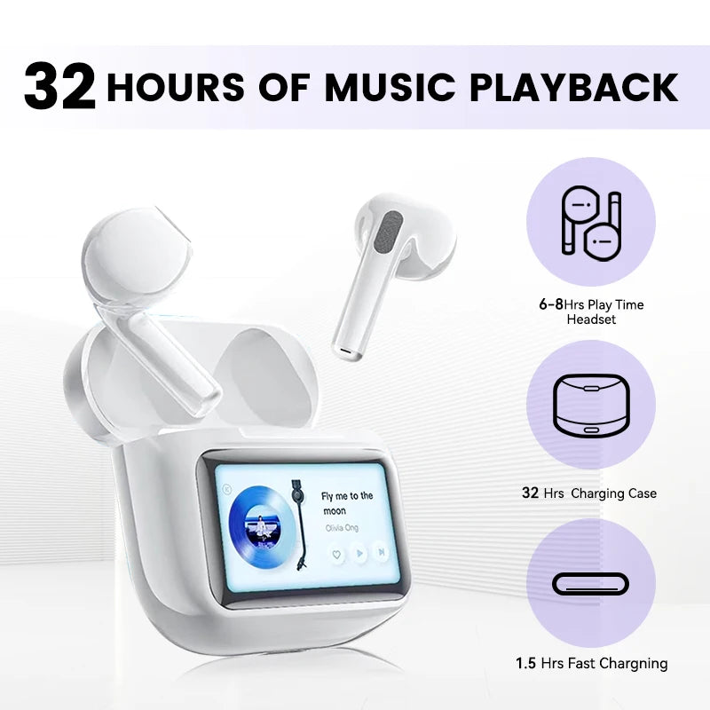 Wireless Bluetooth Noise Cancelling Earbuds with Touch Control