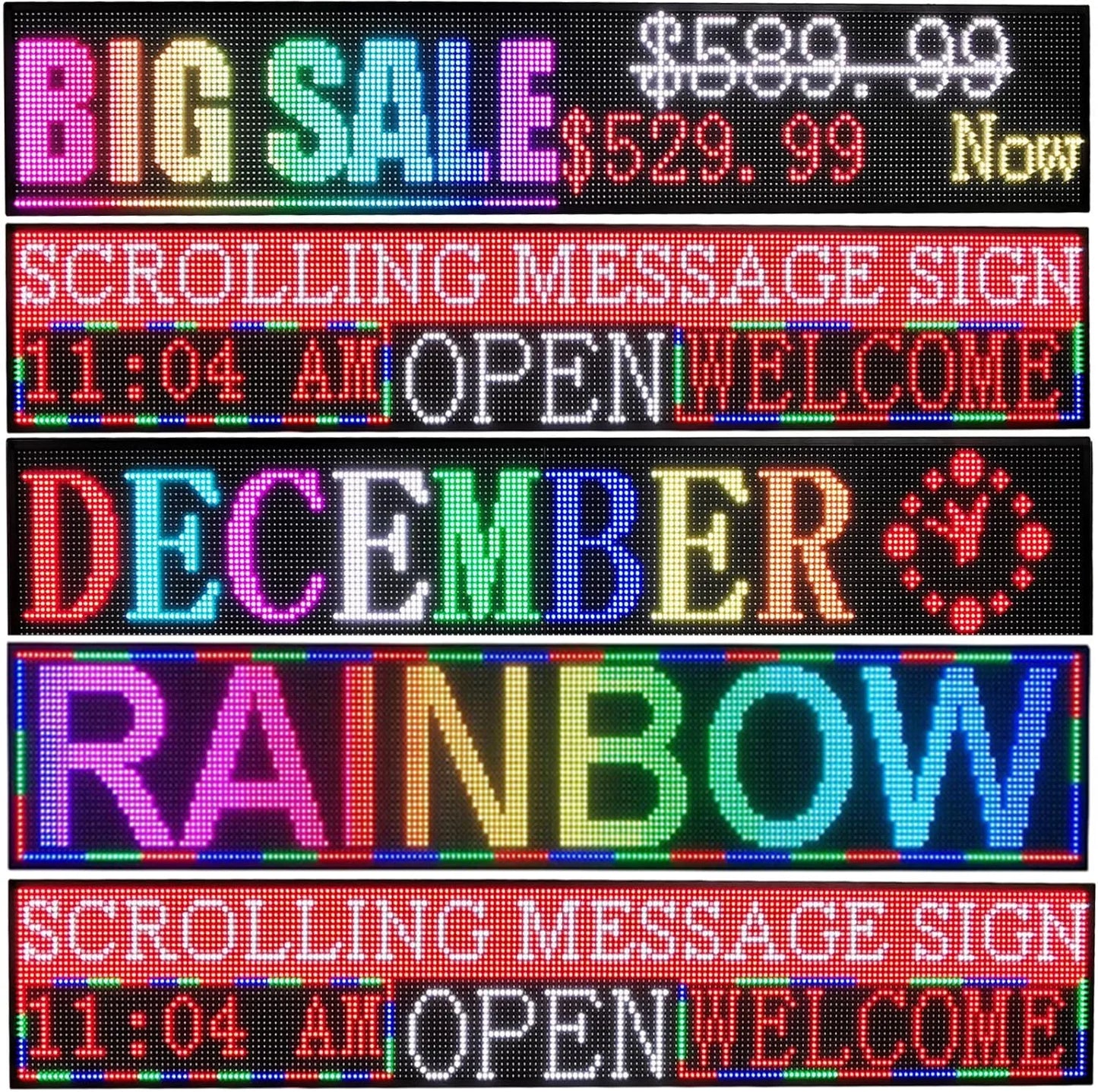 Full Color LED Scrolling Display With WiFi Advertising Board