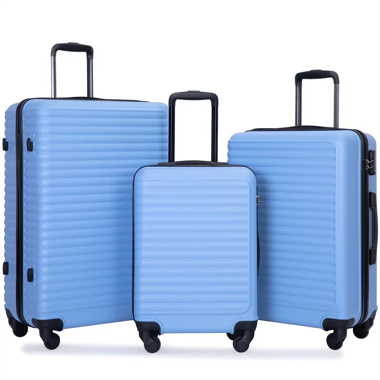 Lightweight 3 Piece Hardside Luggage Set with TSA Lock
