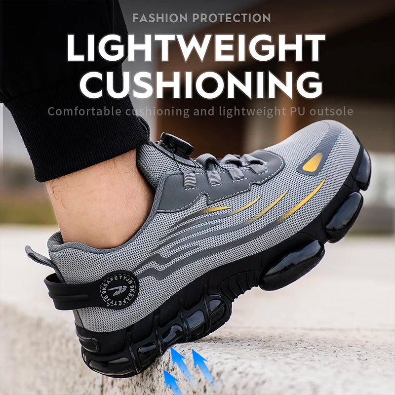 Breathable Lace-Free Anti-Smash Soft Sole Safety Shoes
