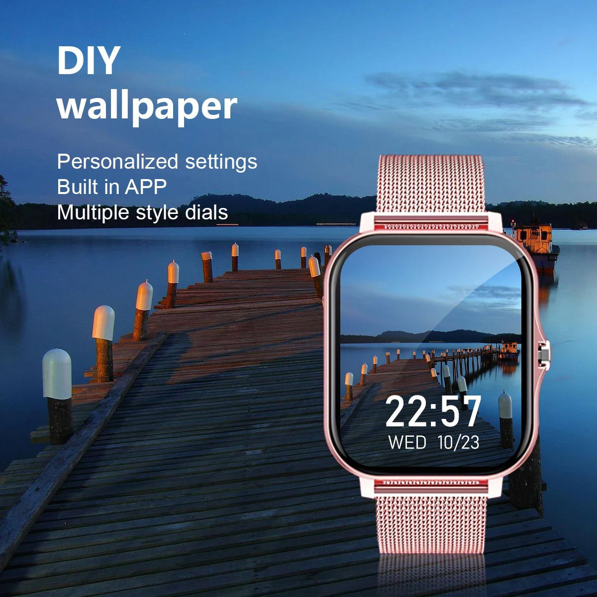 Smart Watch With Wireless Calling And Fitness Monitoring Features