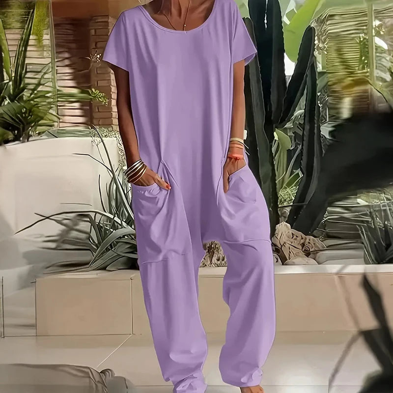 Women's Casual Baggy Pocket Jumpsuit for Everyday Comfort