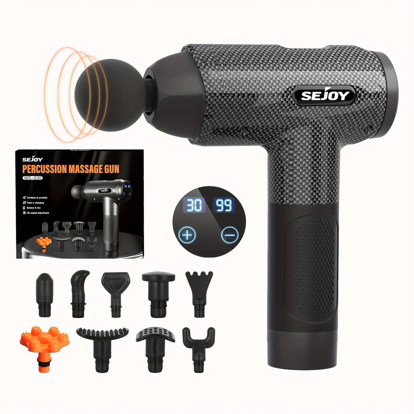10 Speed Deep Tissue Massage Gun for Muscle Relief
