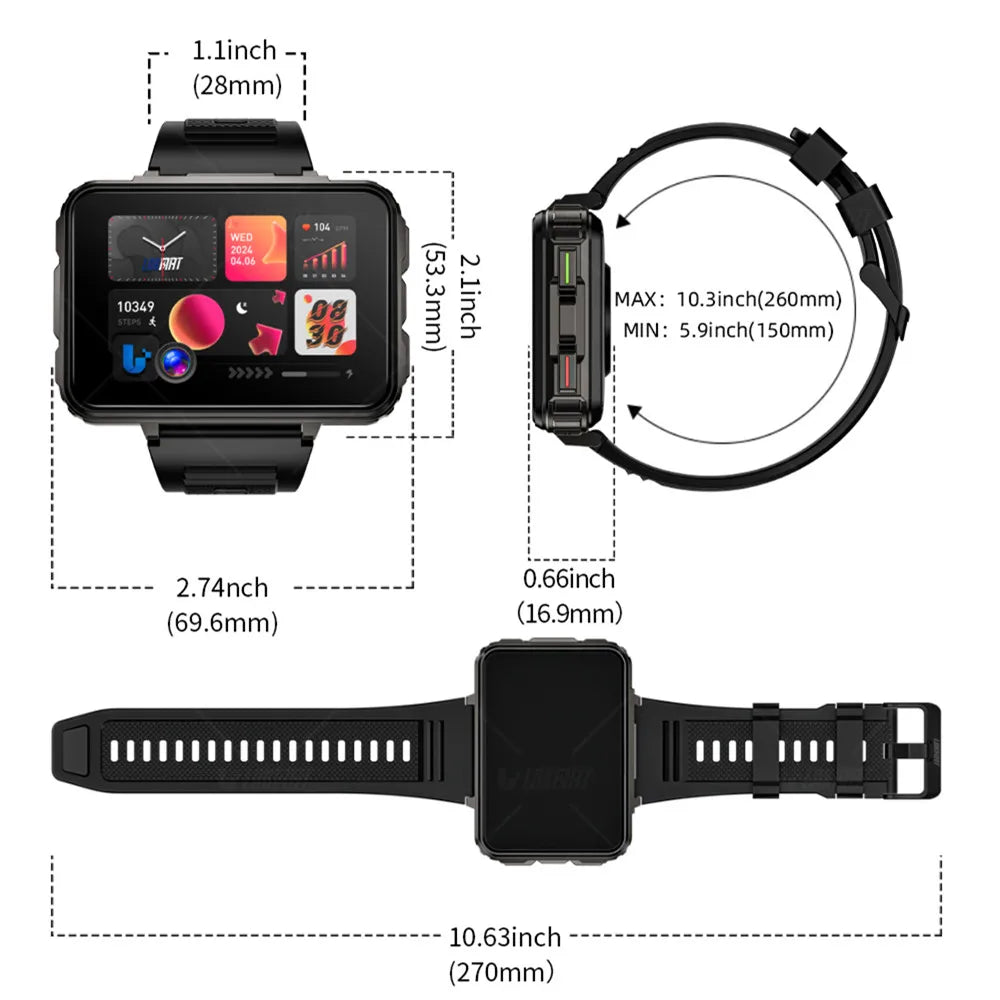 Android Smart Watch with Dual Camera and 4G Connectivity