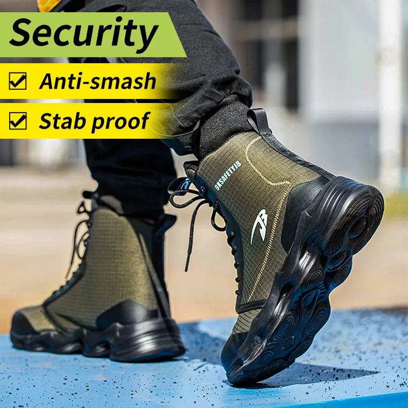 Fashionable Breathable Anti-Smash Safety Shoes for Men