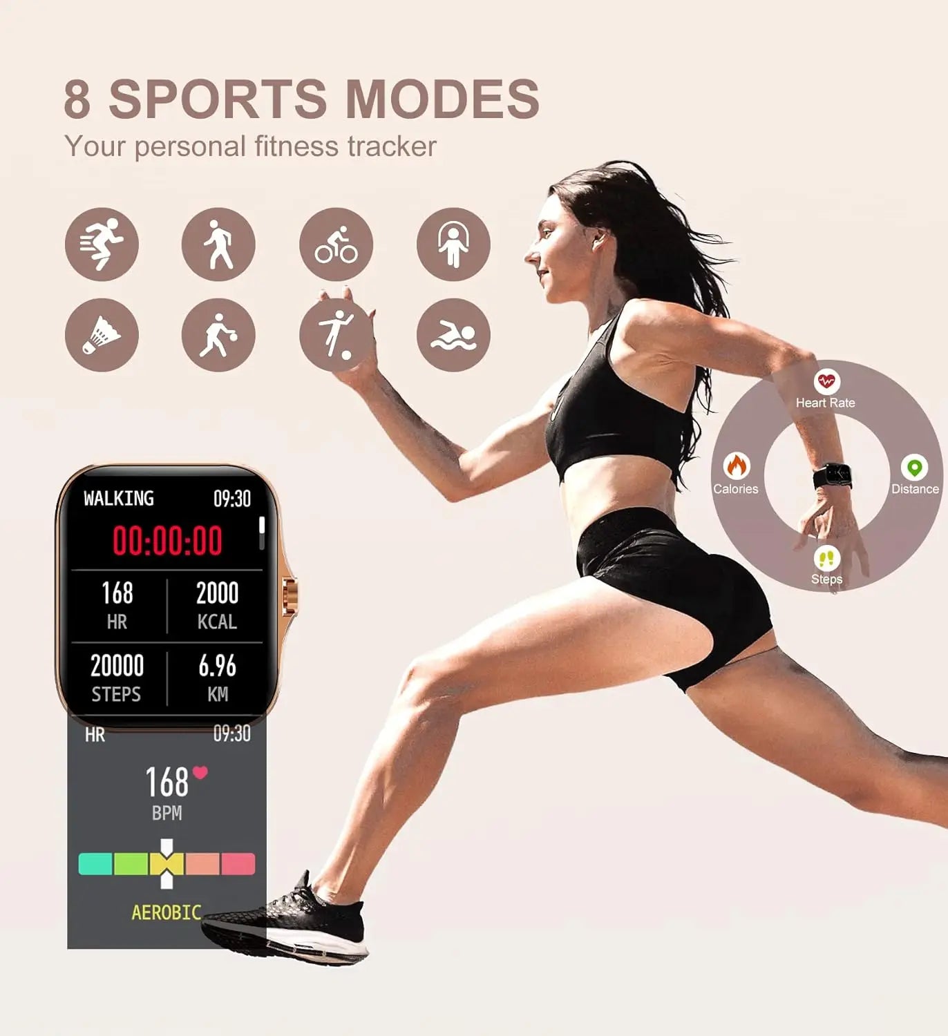 Smart Watch With Fitness Tracker And Health Monitoring Features