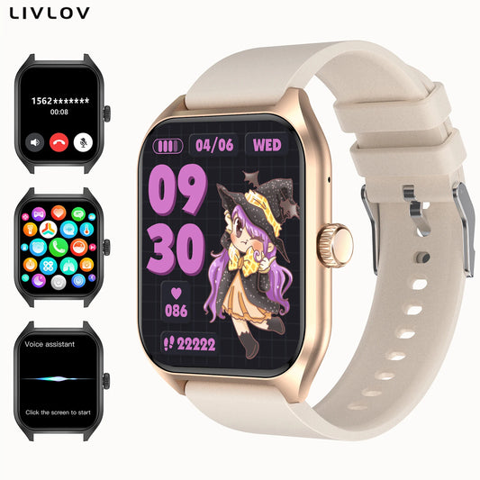 AI Voice Assistant Smart Watch for Men Women 1.96 Inch HD Screen Activity Trackers