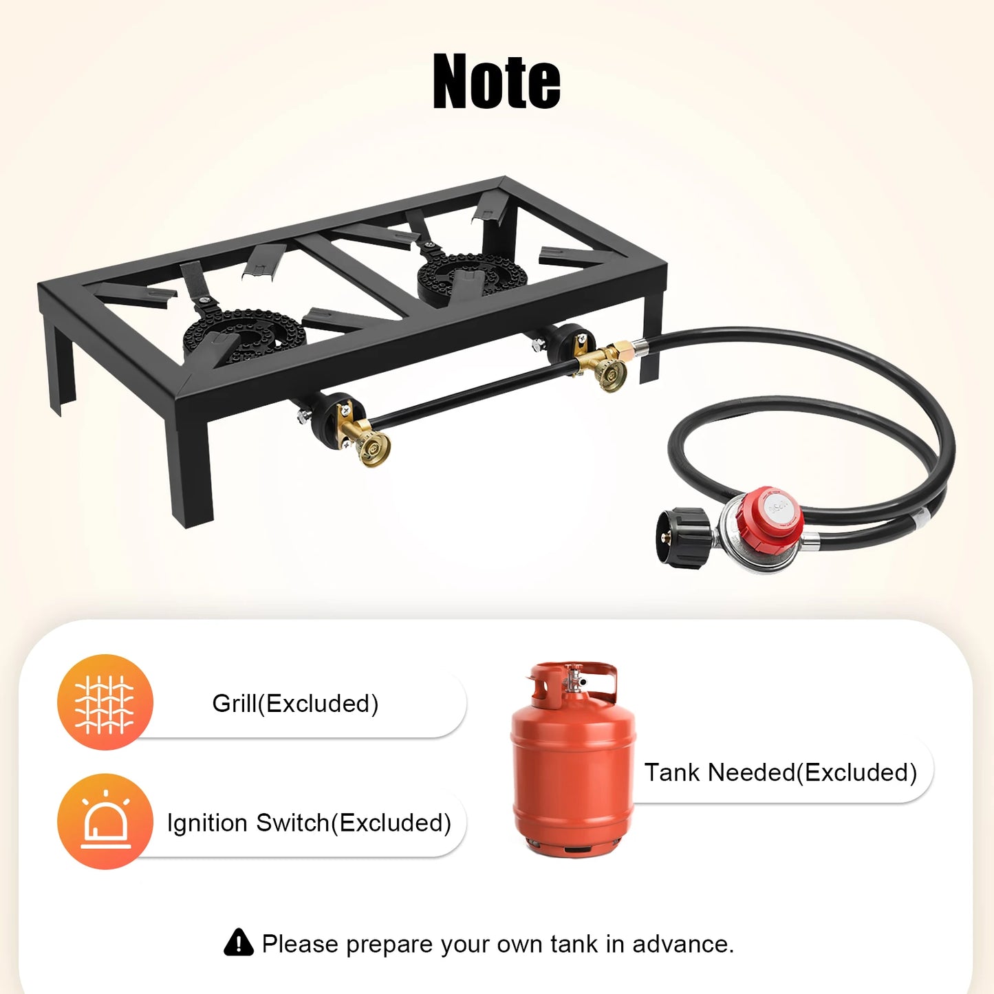 Portable Camping Gas Stove Double Burner Propane Cooker