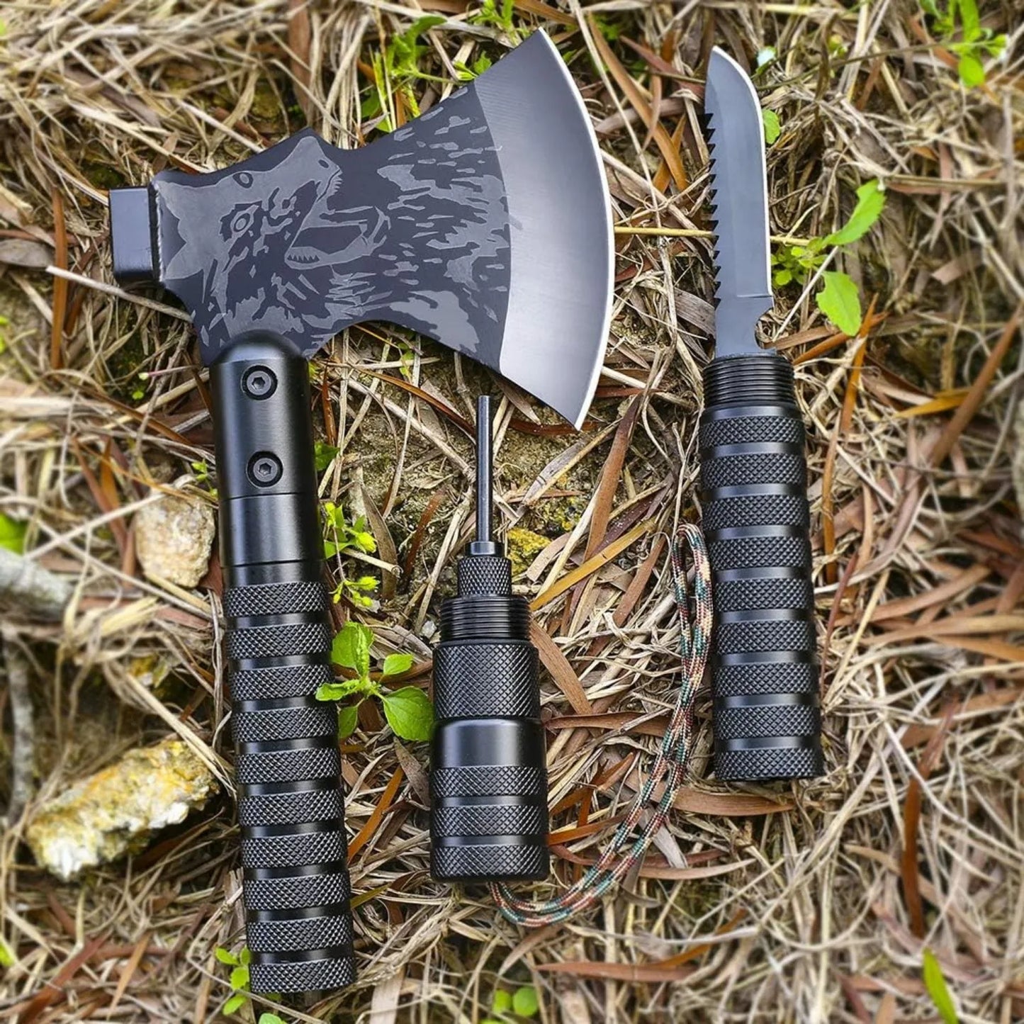 Folding Survival Axe with Hammer and Sheath for Camping