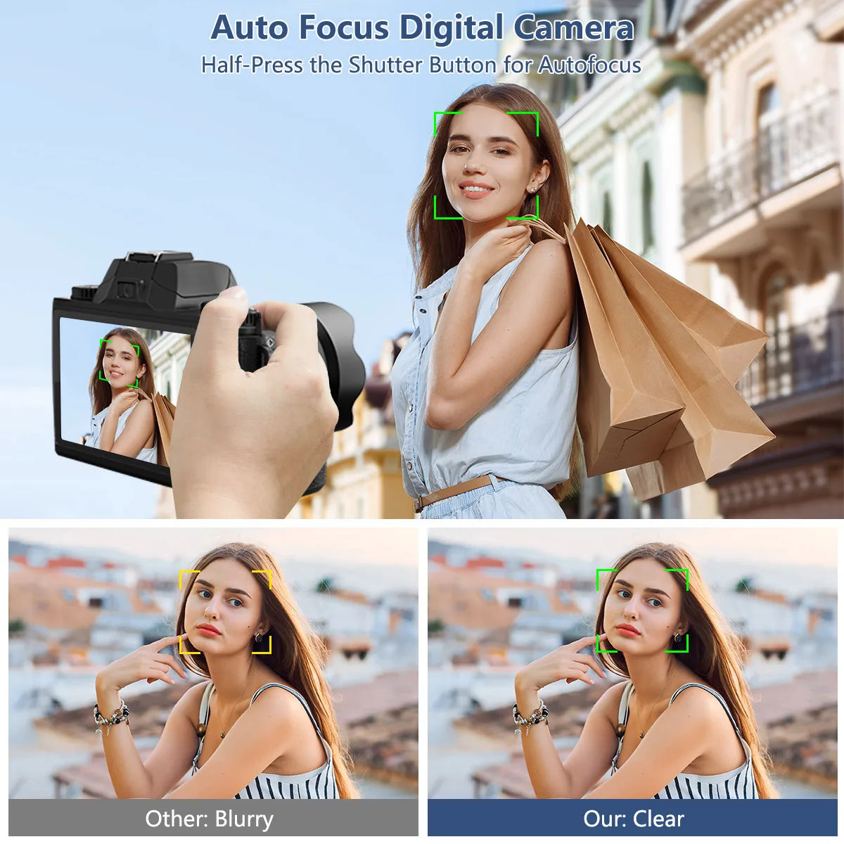 4K WiFi Camera for YouTube Vlogging and Creative Photography