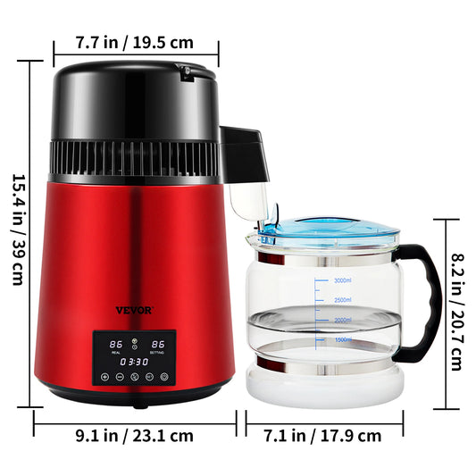 Water Distiller Purifier Dispenser Filter Bottle For Home