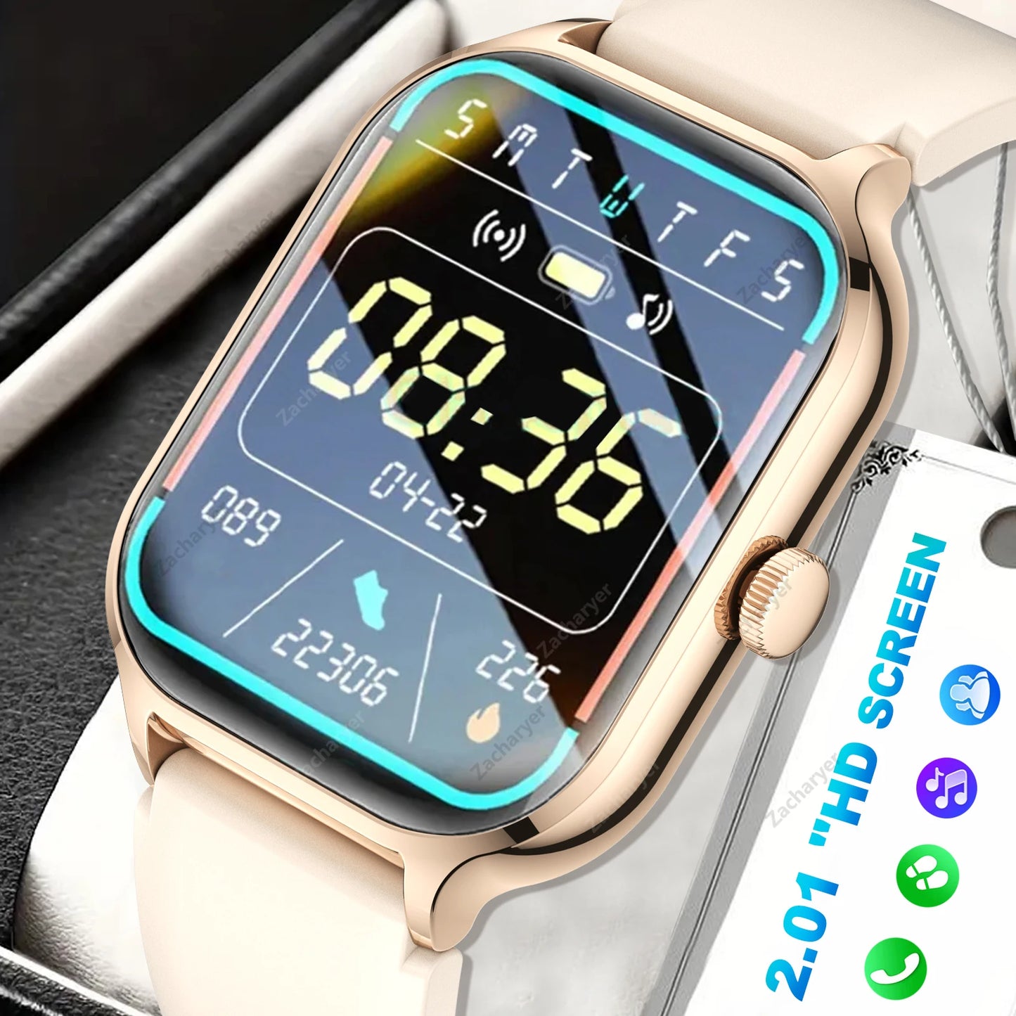 Smart Sports Watch with Touch Screen and Call Functionality