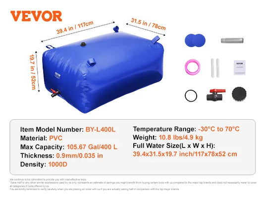 Collapsible PVC Water Storage Bladder For Reliable Supply
