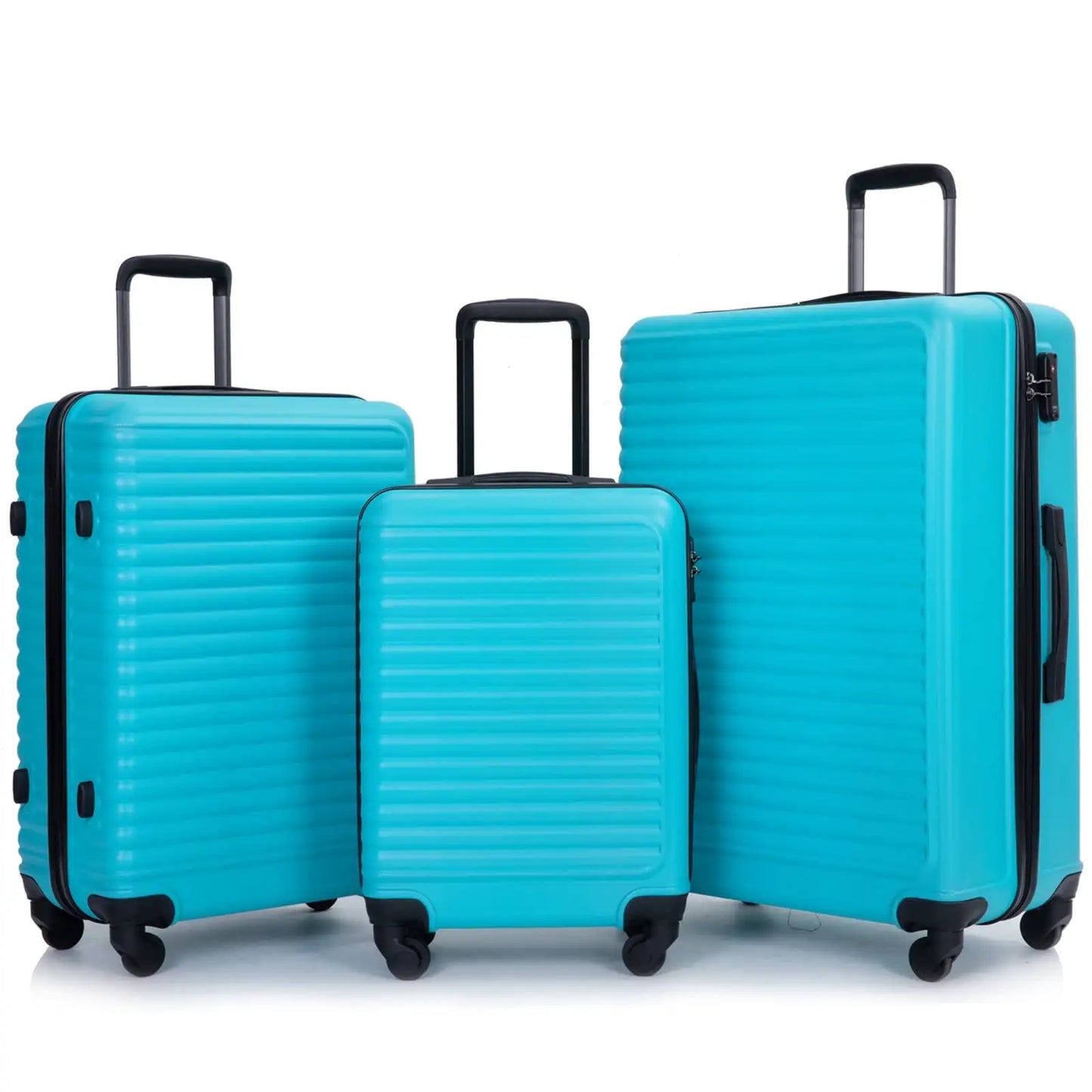 Lightweight 3 Piece Hardside Luggage Set with TSA Lock