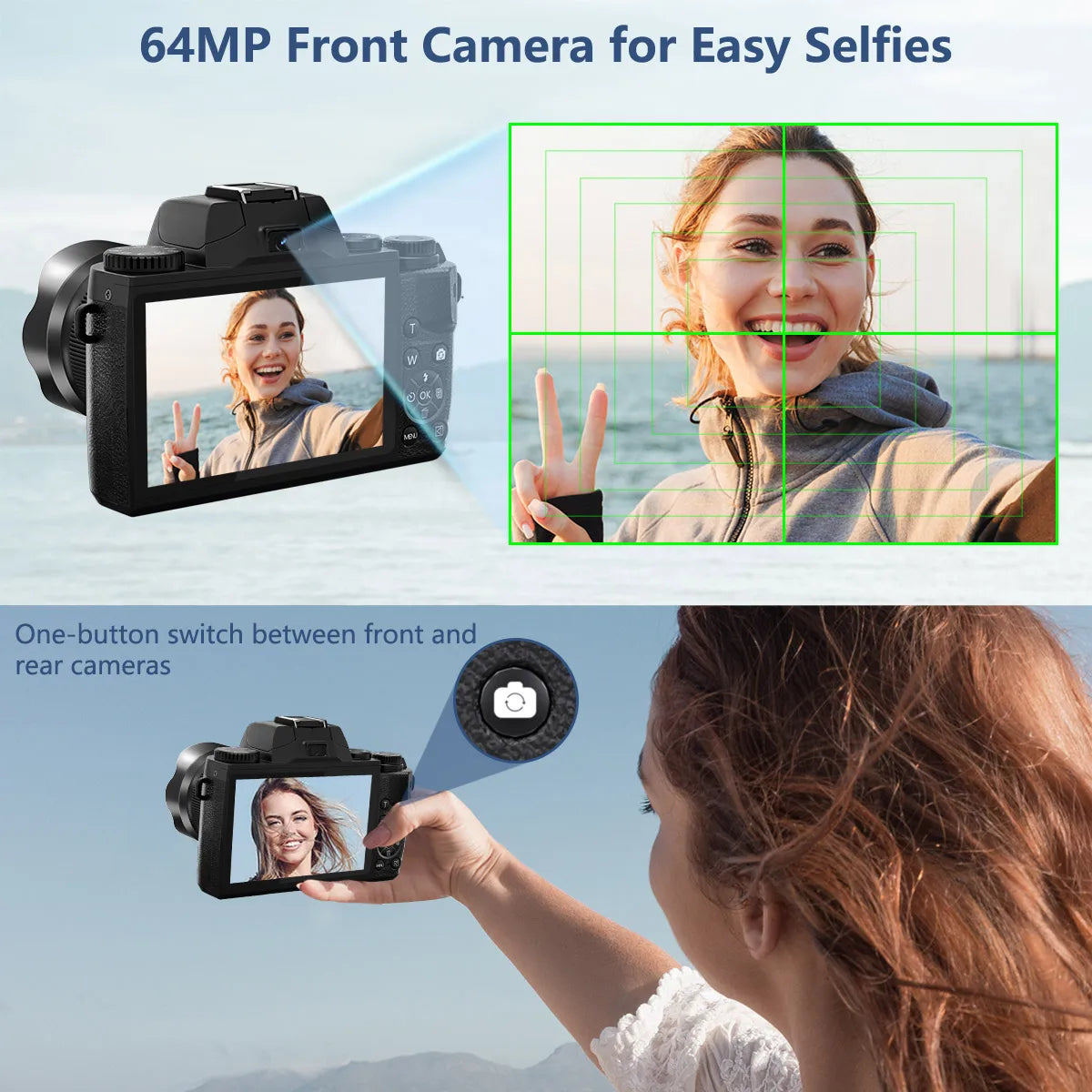 4K WiFi Camera for YouTube Vlogging and Creative Photography