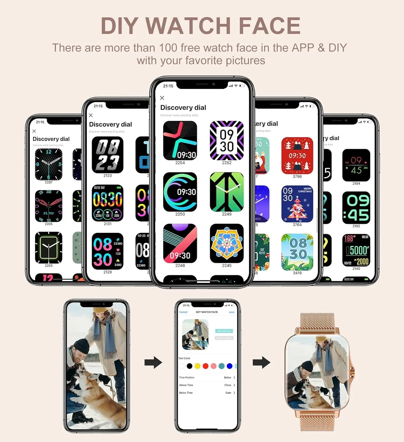 Smart Watch With Fitness Tracker And Health Monitoring Features
