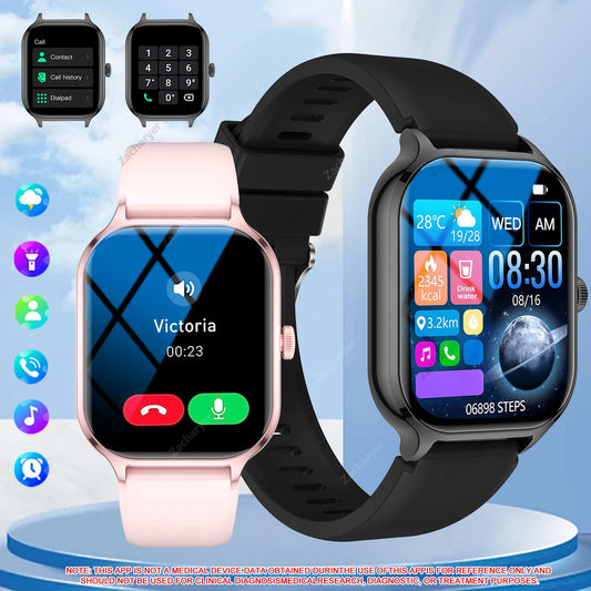 Smart Sports Watch with Touch Screen and Call Functionality