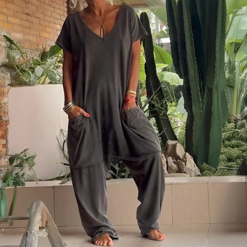 Women's Casual Baggy Pocket Jumpsuit for Everyday Comfort