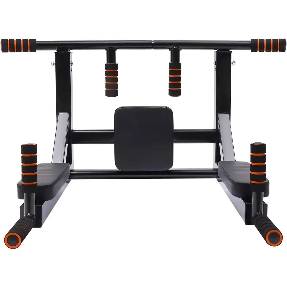 Multi-Grip Wall Mount Pull-Up Bar Dip Station Home Fitness Equipment