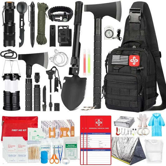 262 Piece Survival Gear and First Aid Kit Emergency Supplies