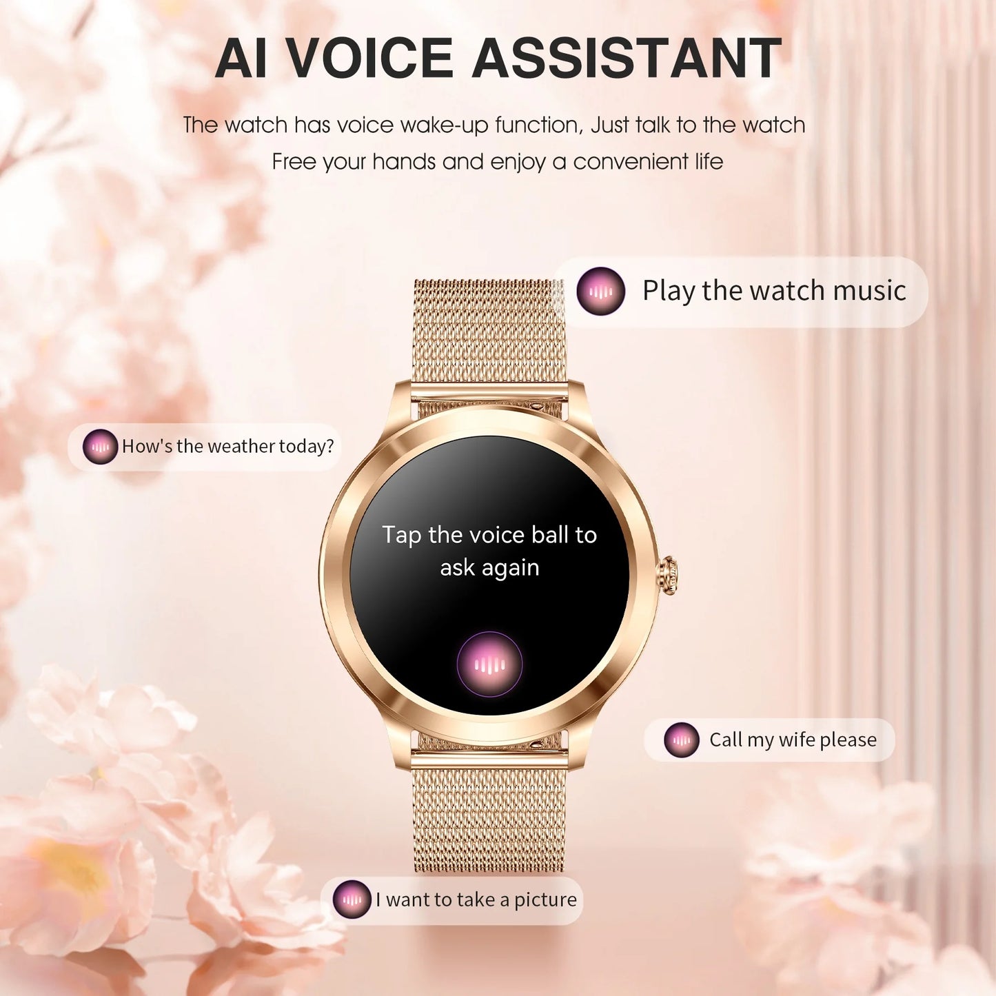 Smart Fitness Watch For Women With Music And Call Features