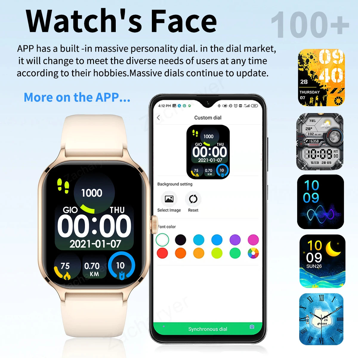 Smart Watch with Wireless Dialing and Multi Sport Modes